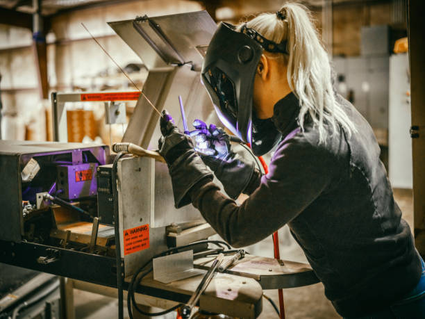 female welder TIG
